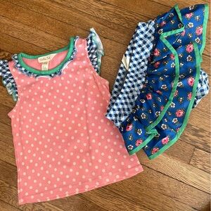 2pc Matilda Jane girls outfit 18-24 months top ruffle bloomer skirt